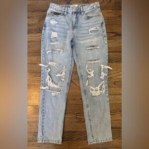 refuge Light Wash Ripped Skinny Jeans